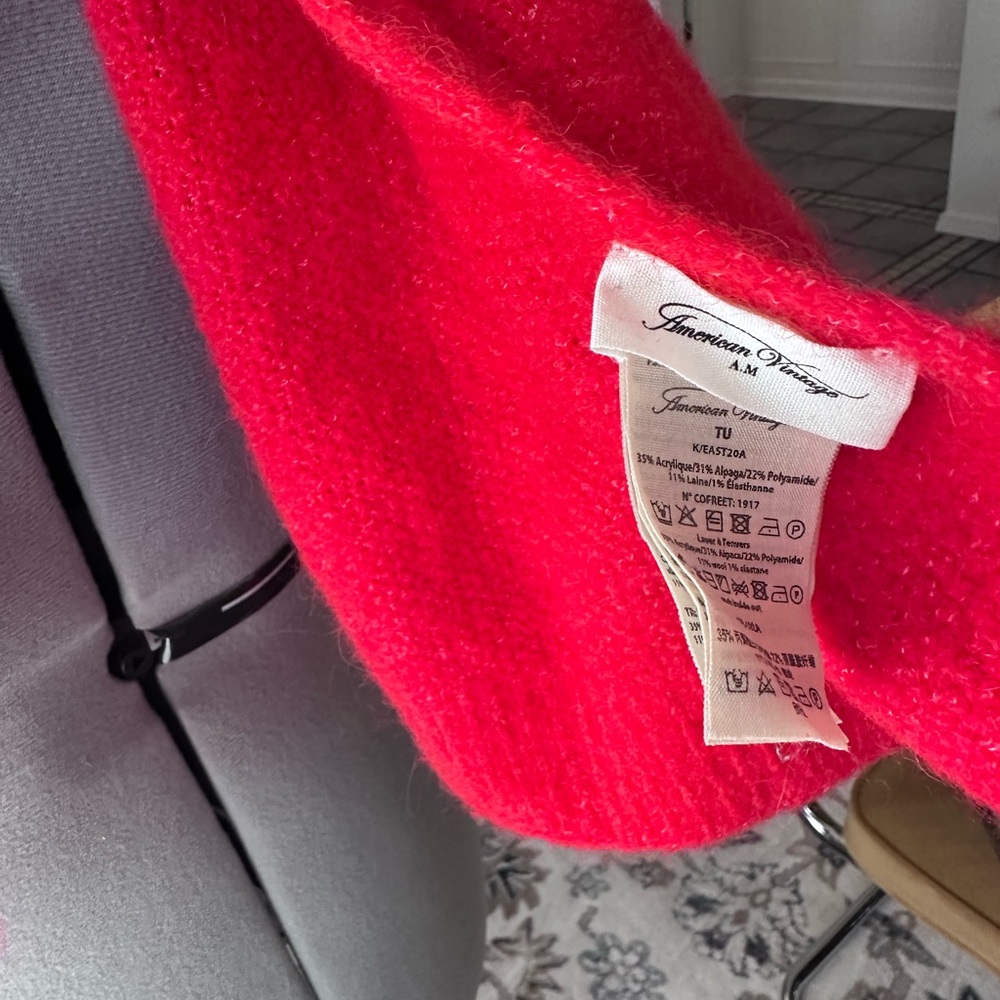 American vintage east red scarf pepper red - Picture 6 of 7
